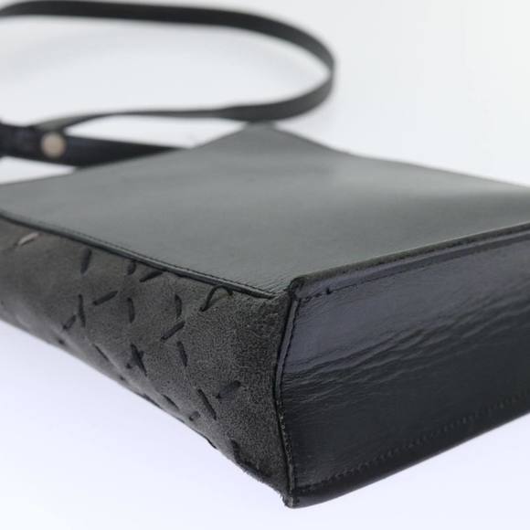 BURBERRY Shoulder Bag Leather Suede Black Auth bs7703 - Picture 16 of 16